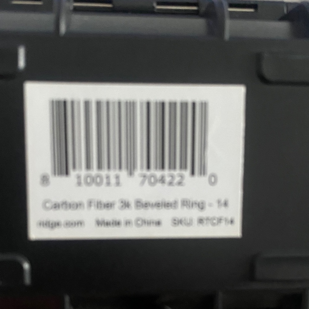 Ridge Black Carbon Fiber/Silicone Ring Set - Picture 2 of 5